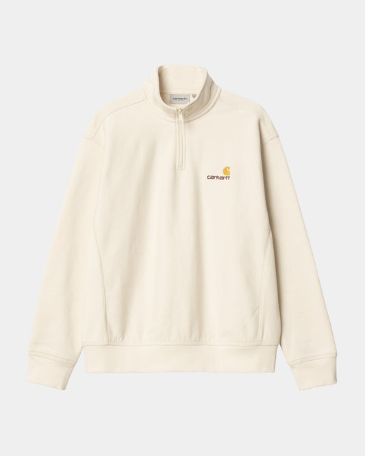 Half Zip American Script Sweatshirt | Natural