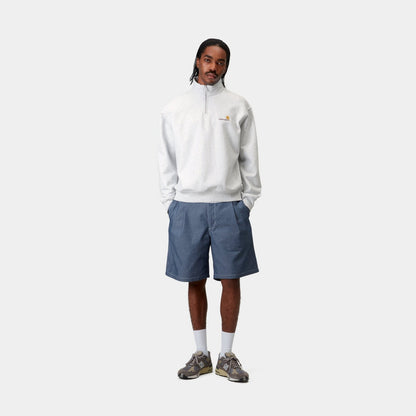 Half Zip American Script Sweatshirt | Ash Heather