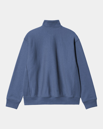 Half Zip American Script Sweatshirt | Blue Iris