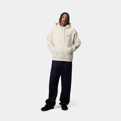 Hooded American Script Sweatshirt | Natural