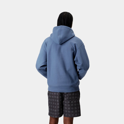Hooded American Script Sweatshirt | Blue Iris