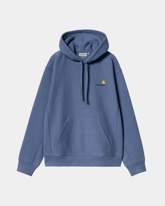 Hooded American Script Sweatshirt | Blue Iris