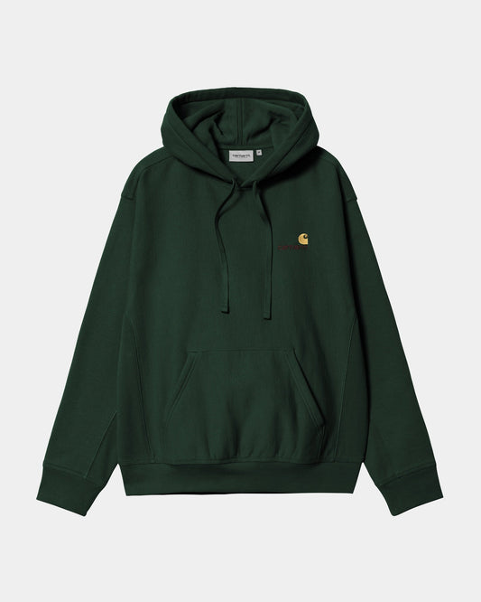 Hooded American Script Sweatshirt | Conifer