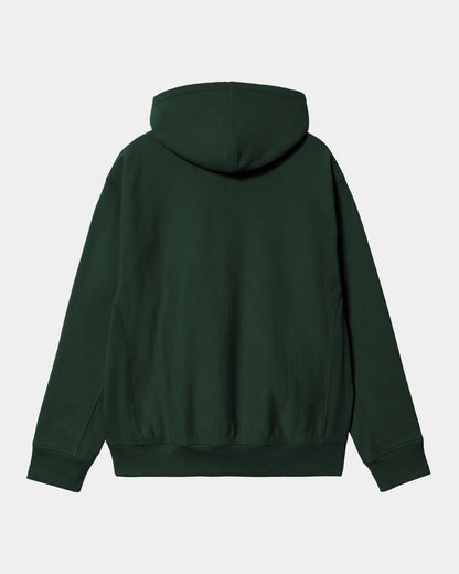 Hooded American Script Sweatshirt | Conifer