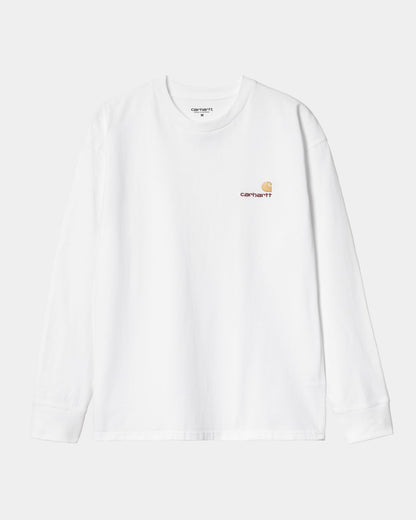 American Script Long Sleeve T-Shirt | White