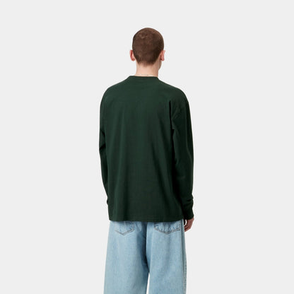 American Script Long Sleeve T-Shirt | Conifer