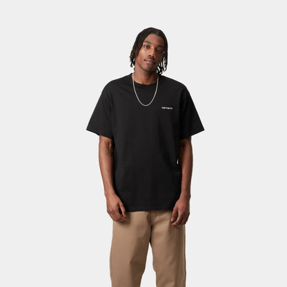 Script Embroidery T-Shirt | Black
