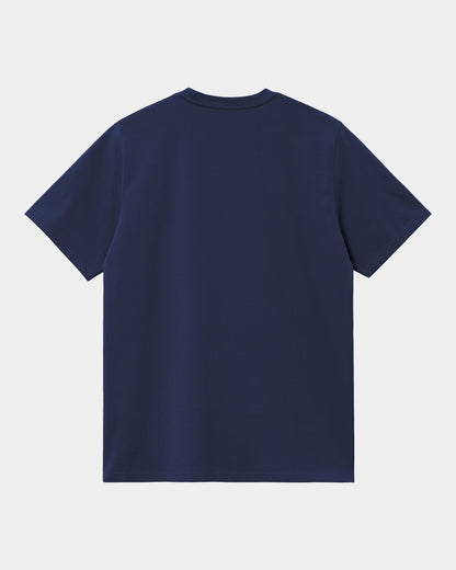 Script Embroidery T-Shirt | Ink / Air Yellow