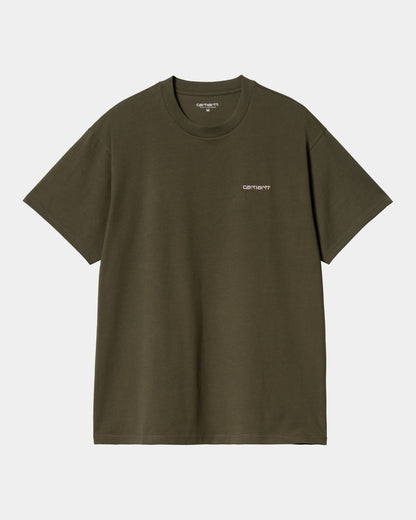 Script Embroidery T-Shirt | Turtle / Air Pink