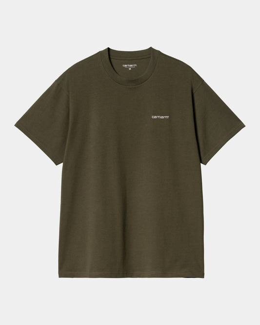 Script Embroidery T-Shirt | Turtle / Air Pink