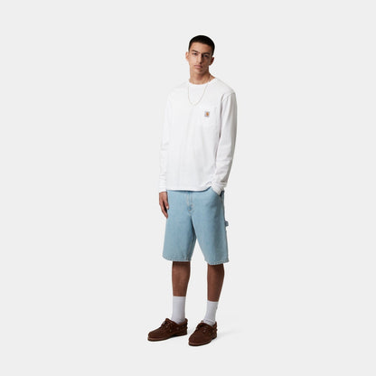 Long Sleeve Pocket T-Shirt | White