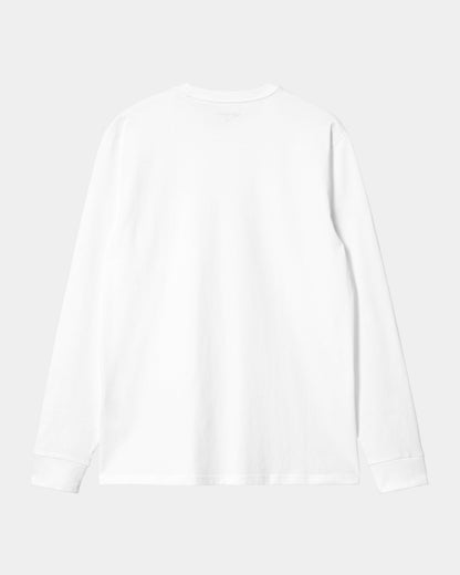 Long Sleeve Pocket T-Shirt | White