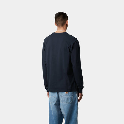 Long Sleeve Pocket T-Shirt | Dark Navy