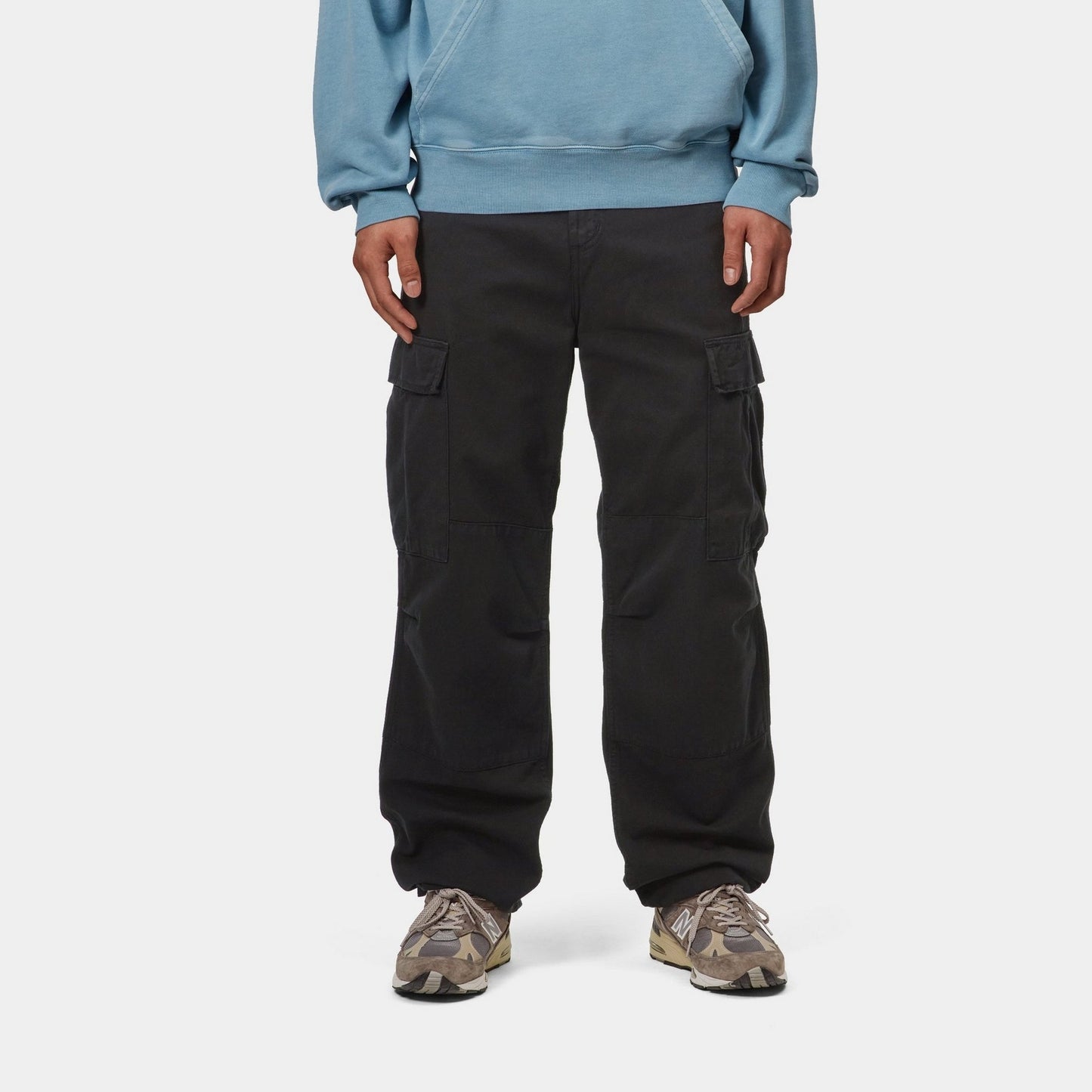 Regular Cargo Pant - Garment Dyed Twill | Black