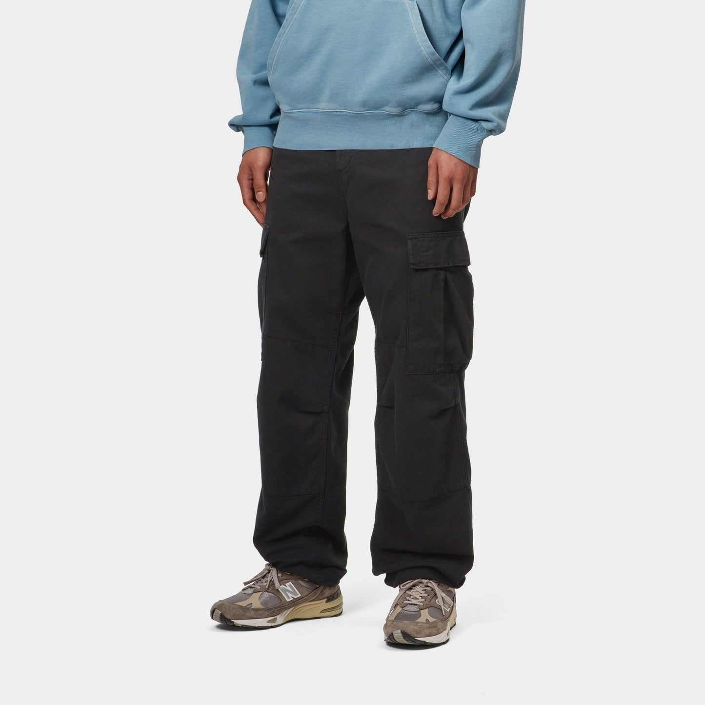 Regular Cargo Pant - Garment Dyed Twill | Black