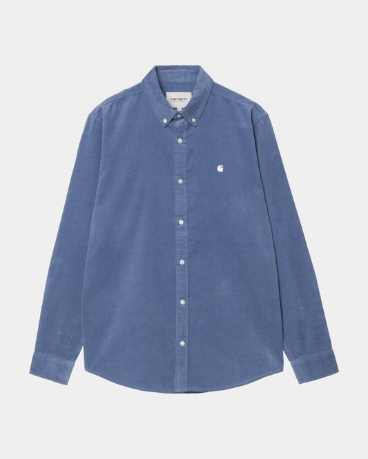 Madison Fine Cord Shirt | Blue Iris / Wax