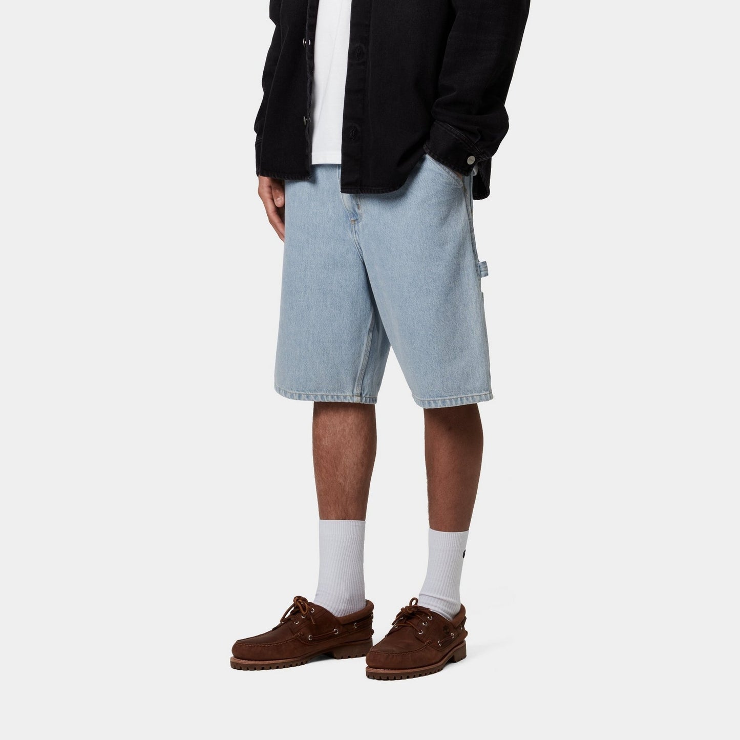 Single Knee Short - Denim | Blue (heavy stone bleached)