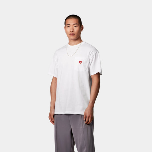 Pocket Heart T-Shirt | White / Red
