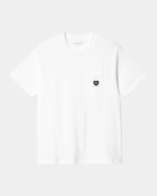 Women's Pocket Heart T-Shirt | White / Black