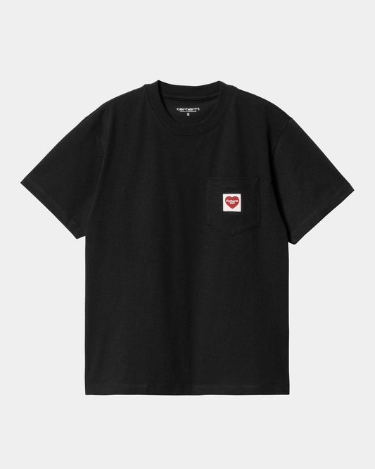 Women's Pocket Heart T-Shirt | Black / Red