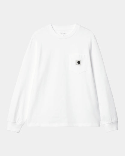 Women's Pocket Long Sleeve T-Shirt | White
