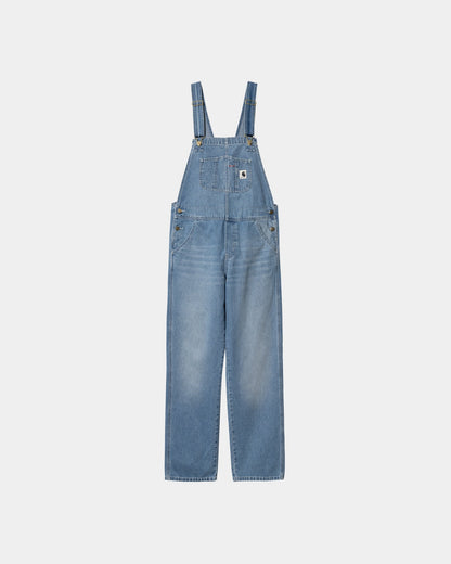Women's Bib Overall Straight | Blue (light true washed)