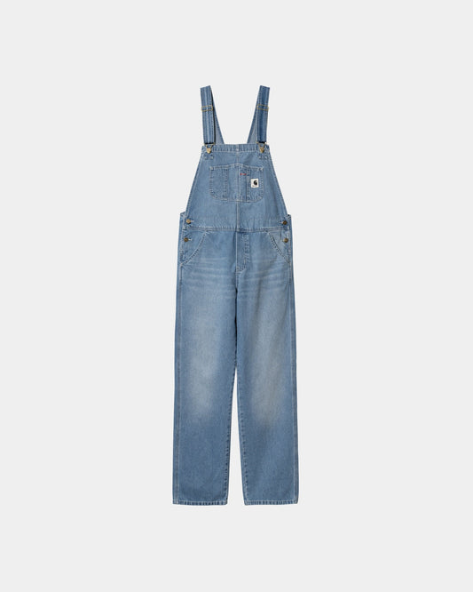 Women's Bib Overall Straight | Blue (light true washed)