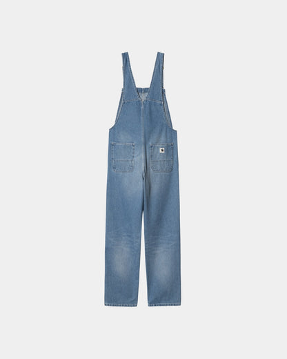 Women's Bib Overall Straight | Blue (light true washed)