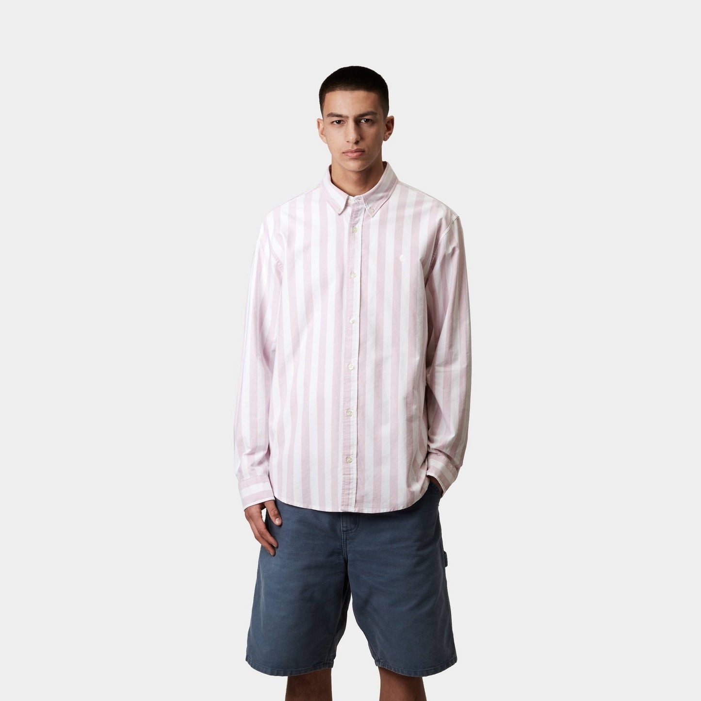 Dillion Stripe Shirt | Hortensia / White