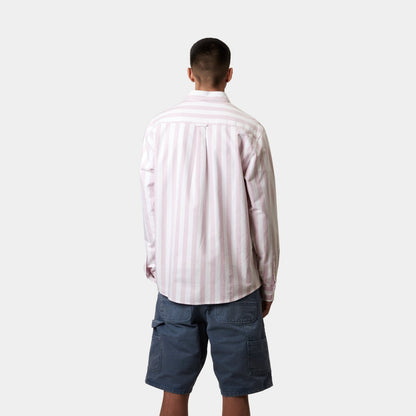 Dillion Stripe Shirt | Hortensia / White