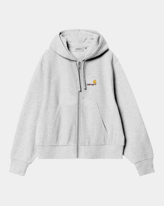 Women's Hooded American Script Jacket | Ash Heather
