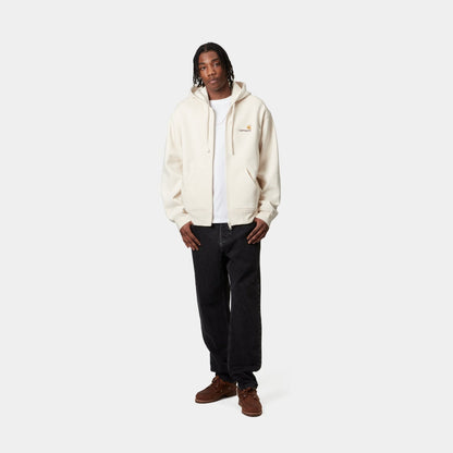 Hooded American Script Jacket | Natural