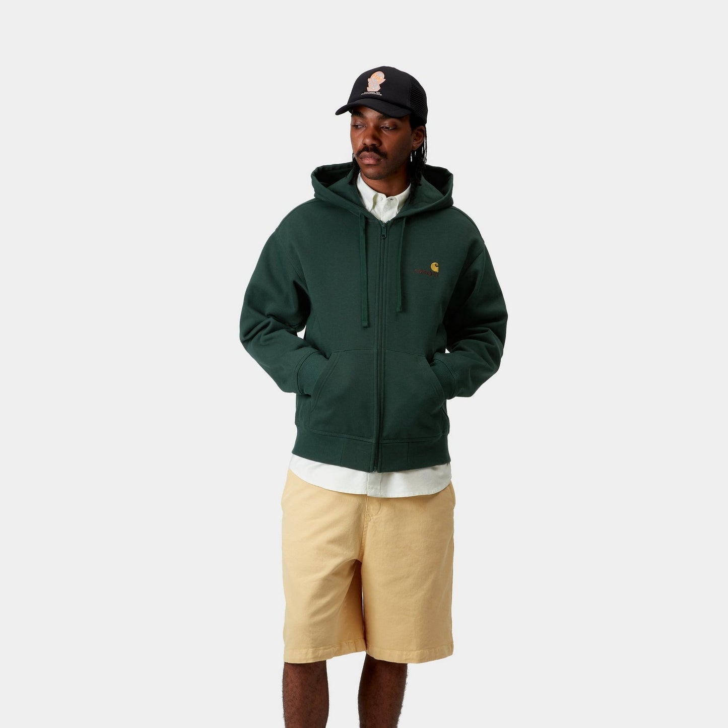 Hooded American Script Jacket | Conifer