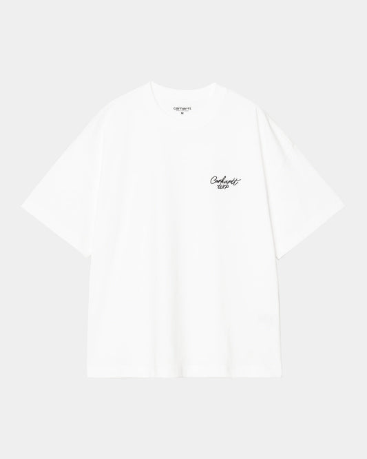 Signature Script T-Shirt | White / Black