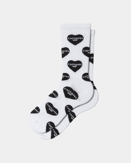 Heart Logo Socks | White