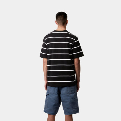 Aiken Stripe Pocket T-Shirt | Black