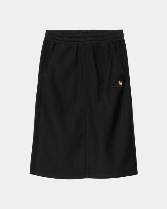 American Script Sweat Skirt | Black