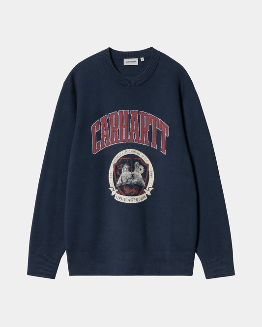 Library College Sweater | Ink
