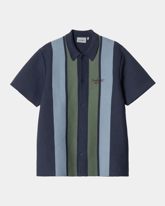Memory Knit Shirt | Ink Percy Stripe