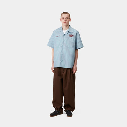 Hendry Shirt | Frosted Blue / Mulberry Seaton Stripe