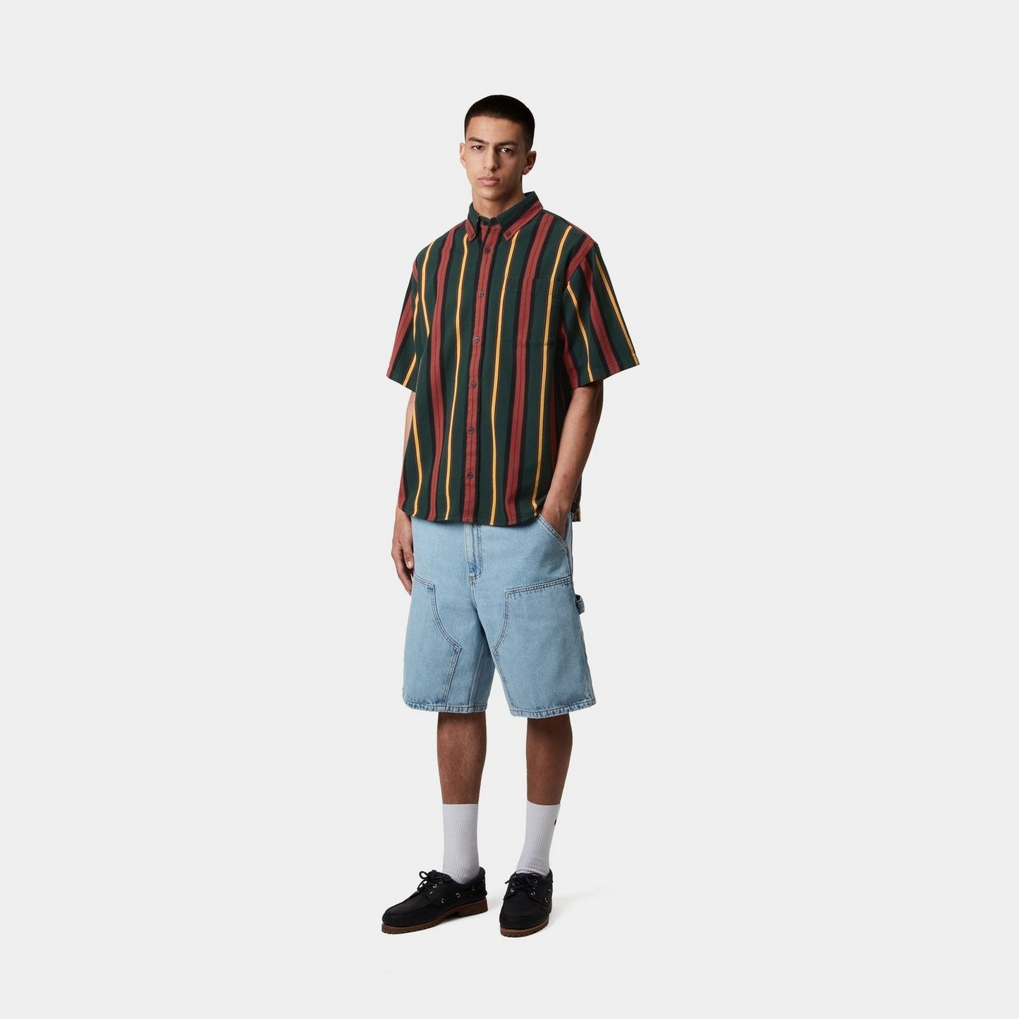 Jarrell Stripe Shirt | Conifer / Black