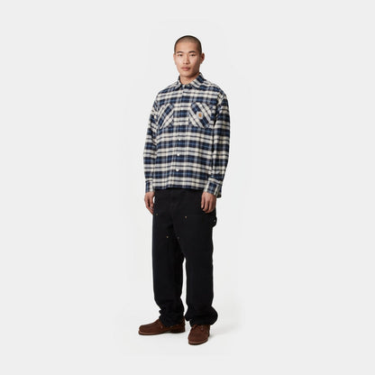 Tarbell Check Shirt | Dark Navy / White