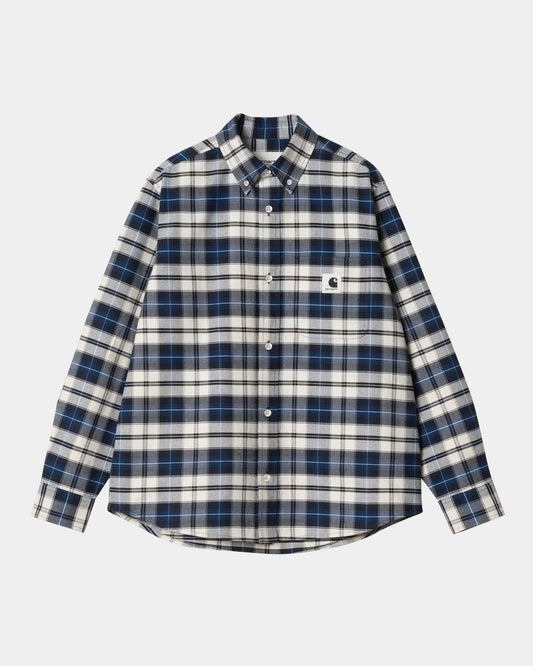 Women's Tarbell Check Shirt | Dark Navy / White