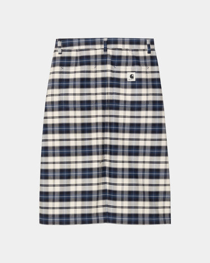 Tarbell Check Skirt | Dark Navy / White