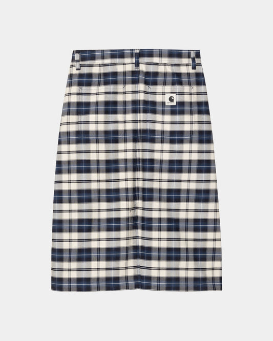 Tarbell Check Skirt | Dark Navy / White