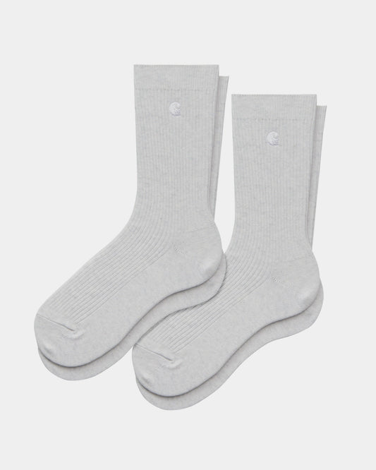 Madison Socks (2 Pack) | Ash Heather / White