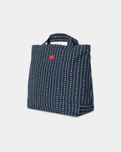 Drewe Tote | Ink / Natural Heart C Pinstripe