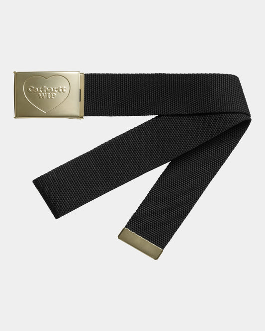 Heart Clip Belt | Black / Gold