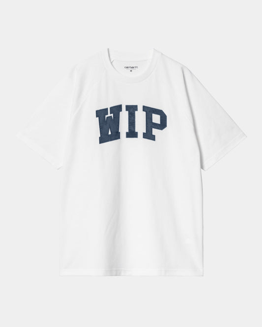 WIP T-Shirt | White / Dusky Blue