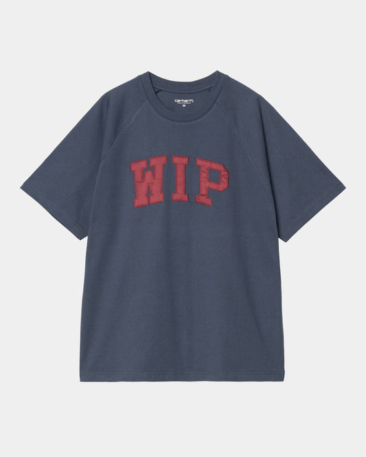 WIP T-Shirt | Dusky Blue / Mulberry